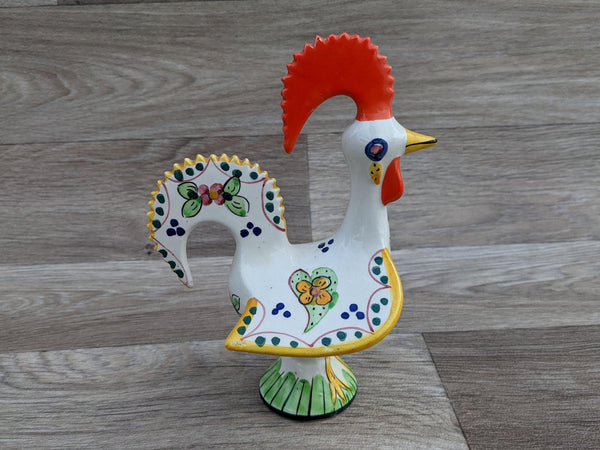 Beautifully Hand Painted Vintage (1970's) Pereiras Valado Portuguese Rooster Ornament Figurine