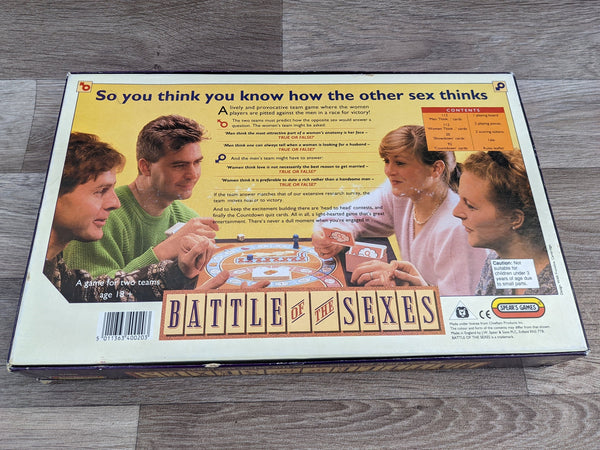 Vintage Retro (1990) Spears Battle of the Sexes Board Game (complete with original box)
