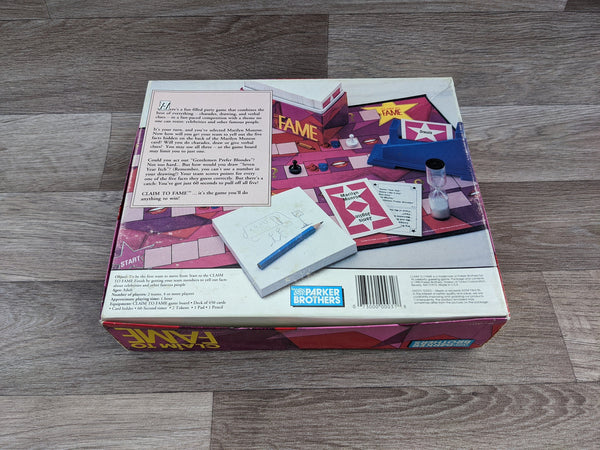 Vintage Retro (1990) Claim to Fame Board Game (complete with original box)