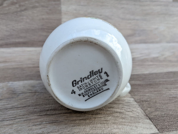 Vintage Souvenir of Wales Ceramic Jug Symonds Yat - Grindley Satin-White Ironstone