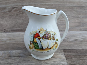 Vintage Souvenir of Wales Ceramic Jug Symonds Yat - Grindley Satin-White Ironstone