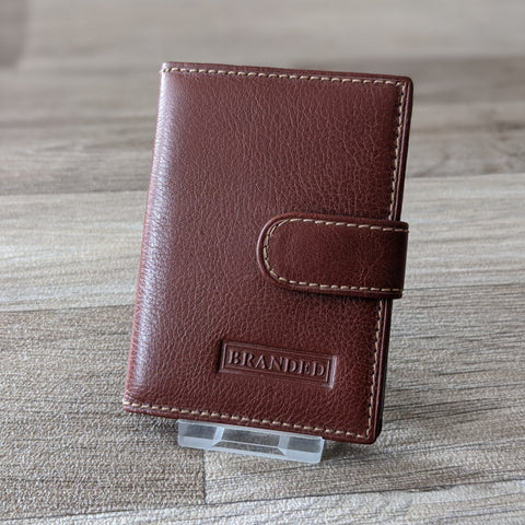 LEATHER CREDIT CARD HOLDER (TAN)